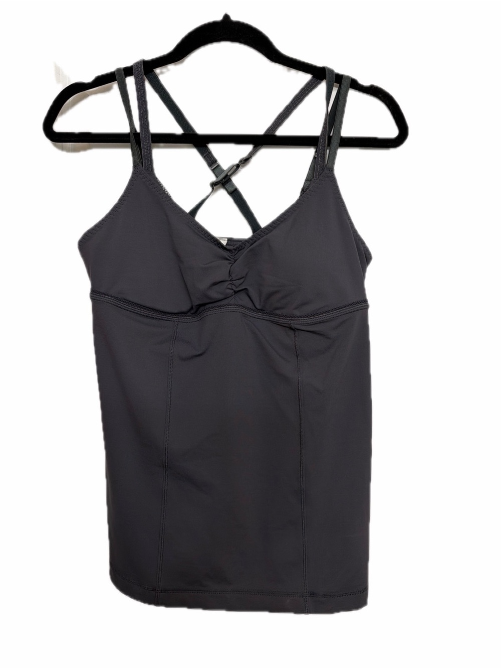 Lululemon Dark Gray Strappy Athletic Tank Top